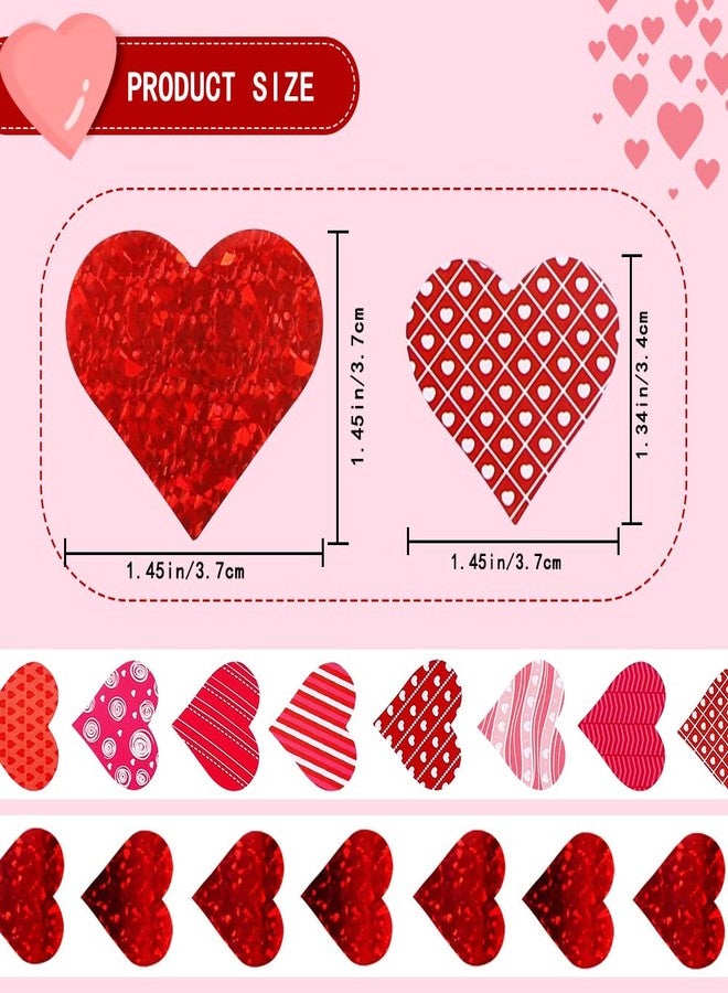 YUJUN 1000 PCS Valentine's Day Heart Stickers Red Roll Heart Self Adhesive Love Decorative Labels Stickers for Valentine's Day Wedding Party Supplies - Image 3